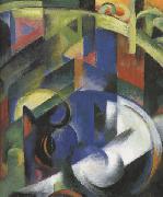 Franz Marc Details of Painting with Cattle (mk34) oil painting